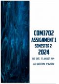 COM3702 Assignment 1 Semester 2 2024 | Due 22 August 2024