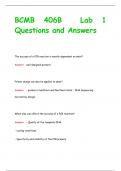 BCMB 406B Lab 1 Questions and Answers