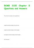 BCMB 3100 Exam  Questions and Answers