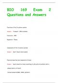 BIO 169 Exam 2 Questions and Answers