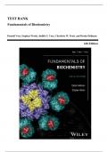 Test Bank - Fundamentals of Biochemistry, 6th Edition (Voet, 2024), Chapter 1-26 | All Chapters