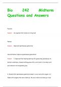 Bio 242 Midterm Questions and Answers