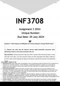 INF3708 Assignment 3 (ANSWERS) 2024 - DISTINCTION GUARANTEED.