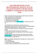 NHA PHLEBOTOMY EXAM QUESTIONBANK NEWEST ACTUAL EXAM QUESTIONS AND DETAILED CORRECT ANSWERS| GUARANTEED PASS