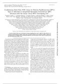 Confirmatory Real-Time PCR Assay for Human Papillomavirus (HPV) Type 52 Infection in Anogenital Specimens Screened for HPV Infection with the Linear Array HPV Genotyping Test