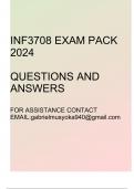 INF3708 Exam pack 2024(Software Project Management) Questions and answers