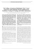 The College of American Pathologists’ First 3 Years’ Experience With High-Risk Human Papillomavirus Proficiency Testing for Cytology and Other Laboratories