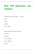 BLD 434 Questions and  Answers