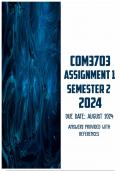 COM3703 Assignment 1 Semester 2 2024 | Due August 2024