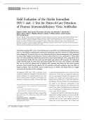 Field Evaluation of the Merlin Immediate HIV-1 and -2 Test for Point-of-Care Detection of Human Immunodeficiency Virus Antibodies