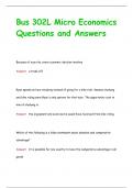 BUS 302L Managerial Acc Questions and Answers