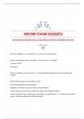 NRCME EXAM QUIZZES WITH GUARANTEED ACCURATE ANSWERS|UPDATED