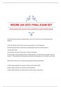 NRCME (AK DOT) FINAL EXAM SET WITH GUARANTEED ACCURATE ANSWERS|VERIFIED