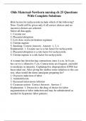 Olds Maternal-Newborn nursing ch 25 Questions With Complete Solutions