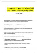 LETRS Unit 1 - Session 1- 8 | Verified | 100% Correct Answers | 2024 update.