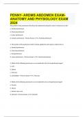  PENNY- ARDMS ABDOMEN EXAM- ANATOMY AND PHYSIOLOGY EXAM 2024 