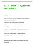 CITP Exam 1 Questions  and Answers