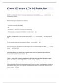 Chem 103 exam 1 Ch 1-3 Prelec/hw Assignment Complete Questions And 100% Verified Answers.