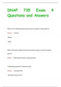 DNAP 735 Exam 4 Questions and Answers