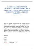 SAEM M4 EXAM 2024 NEWEST ACTUAL EXAM 150 QUESTIONS WITH DETAILED VERIFIED ANSWERS (100% CORRECT ANSWERS) / ALREADY GRADED A+