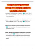 SQE: Solicitors' Accounts Exam Questions with correct Answer 2024/2025