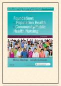 Test Bank -- Foundations For Population Health In Community/Public Health Nursing, 5th Edition By Christine L. Savage. Chapter 1 - 32. All Chapters Included.