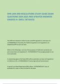 DPR-LAW AND REGULATIONS STUDY GUIDE EXAM  QUESTIONS 2024-2025 AND UPDATED ANSWERS  GRADED A+ {WELL DETAILED} 