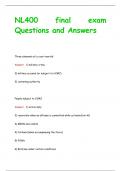 NL400 final exam Questions and Answers