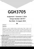 GGH3705 Assignment 1 (ANSWERS) Semester 2 2024 - DISTINCTION GUARANTEED