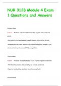 NUR 3128 Module 4 Exam  1 Questions and Answer