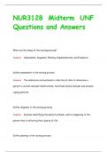 NUR3128 Midterm UNF Questions and Answers