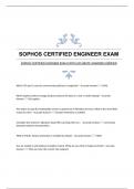 SOPHOS CERTIFIED ENGINEER EXAM|WITH ACCURATE ANSWERS|VERIFIED