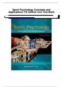 Sport Psychology Concepts and Applications 7th Edition Cox Test Bank