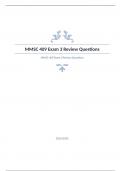 MMSC 409 Exam 3 Review Questions and answers rated A+