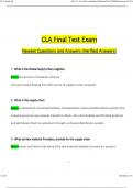 CLA Final Test Exam Newest Questions and Answers (2024 / 2025) (Verified Answers)