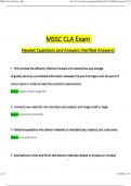 MSSC CLA Exam Newest Questions and Answers (2024 / 2025) (Verified Answers)