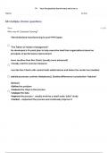 MHA 707 EXAM D STUDY GUIDE QUESTIONS & ANSWERS GRADED A+