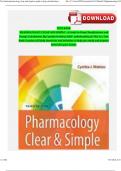 TEST BANK PHARMACOLOGY CLEAR AND SIMPLE - A Guide to Drug Classifications and Dosage Calculations By Cynthia Watkins ISBN- 9780803666528 This is a Test Bank Consists of Study Questions and solutions to help you study and prepare better for your Exams EDIT