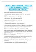 LATEST ANCC PMHNP CHAPTER 8 QUESTIONS ALREADY ANSWERED A GRADED