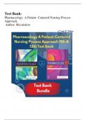 TEST BANK - PHARMACOLOGY: A PATIENT- CENTERED NURSING PROCESS APPROACH,11TH AND 12TH EDITION ( MCCUISTION,2024), All Chapters||Latest Edition 