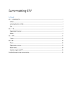 Samenvatting ERP SAP cursus