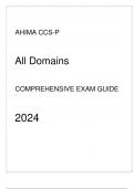 AHIMA CCS-P - All Domains Comprehensive Exam Guide 2024.