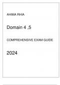 AHIMA RHIA Domain 4 ,5 Comprehensive Exam Guide 2024