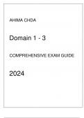 AHIMA CHDA - Domain 1 - 3 Comprehensive Exam Guide 2024