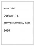 AHIMA CHDA - Domain 1 - 6 Comprehensive Exam Guide 2024