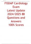 FISDAP Cardiology Exam Latest Update 2024/2025 88 Questions and Answers 100% Scores