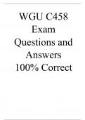 WGU C458 Exam Questions and Answers 100- Correct Latest Update 2024/2025