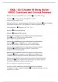 BIOL 1033 Chapter 15 Study Guide- BRCC Questions and Correct Answers