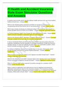 Fl Health and Accident Insurance State Exam Simulator Questions and Answers