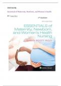 TEST BANK-  Essentials of Maternity, Newborn, and Women's Health  BY: Susan Ricci 5TH EDITION 